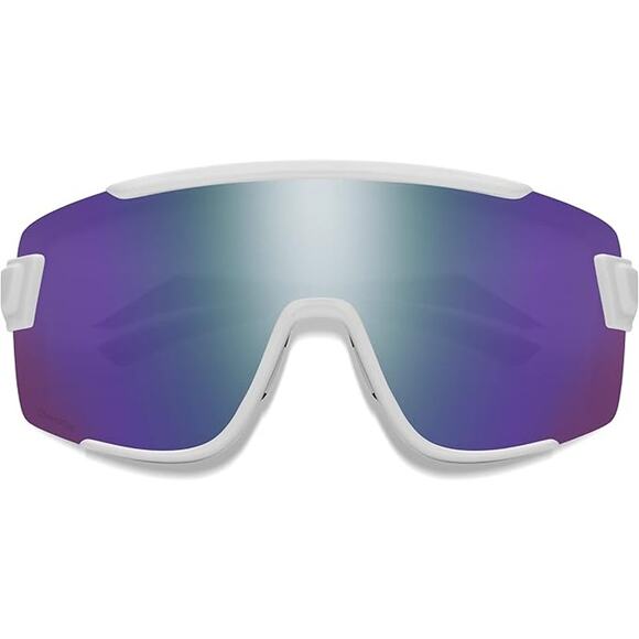 NWT SMITH Unisex Wildcat Sunglasses w ChromaPop Lens,White/Red Mirrored Lens - Picture 2 of 5